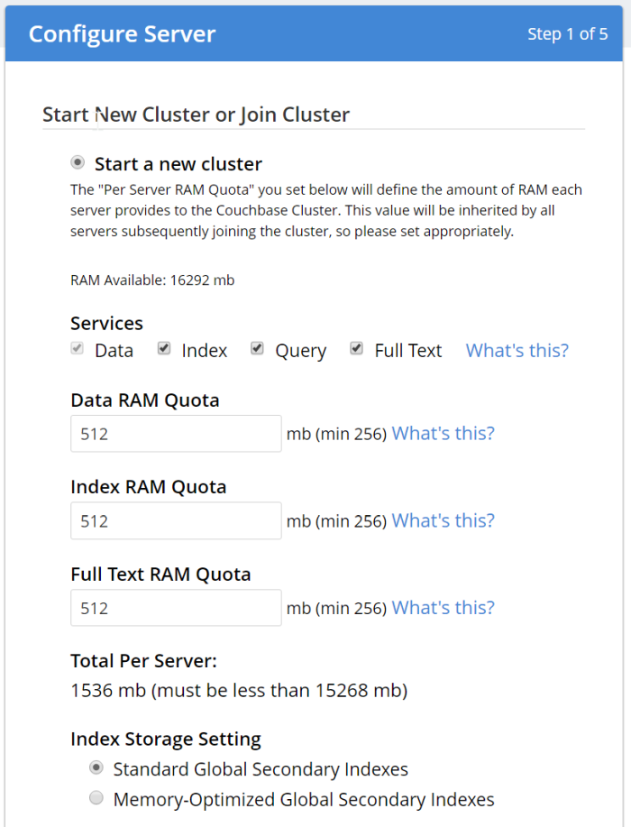 Starting a new Couchbase cluster